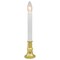 Northlight 9" White and Gold C7 Light Christmas Candle Lamp with Timer